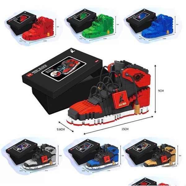 

Blocks 666Pcs Mini Building Block Basketball Shoes A J Model Toy Sneakers Buildbricks Set Diy Assembly For Kids Gifts Toys Zm1014 Dr Dhmz0 ssembly s, Multicolor