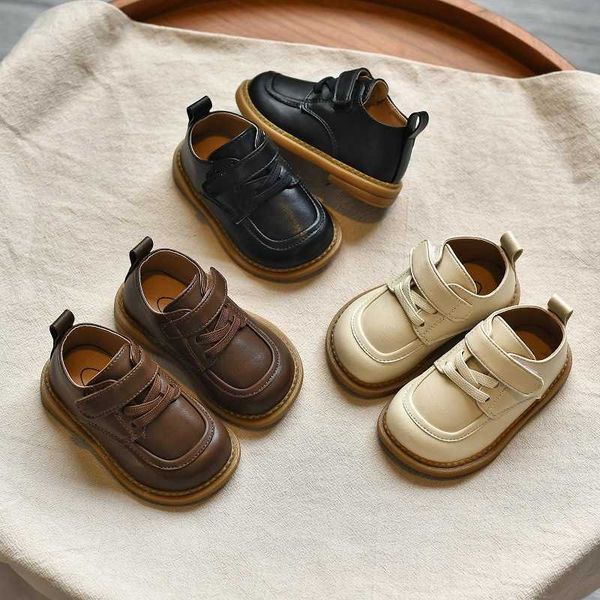 

Sneakers Baby Little Men Soft soled Childrens for Girls Black Boys Leather Shoes 2024 New Spring and Autumn Edition H240829, Multi-color