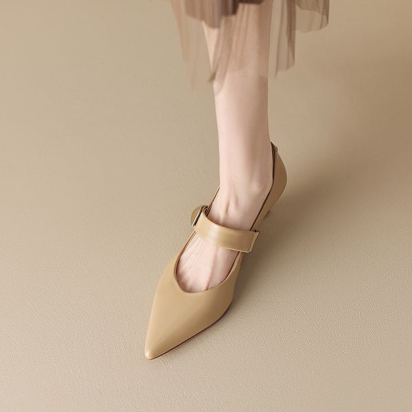 

Women's Fashionable Pointy Toe Pumps with Metallic Accents - Elegant High-Heeled Footwear, White