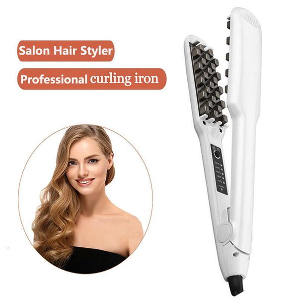 

Electric Beard Perm: Non-Stick, Dual-Temp Fluffy Corn Row Design for Men, Blue