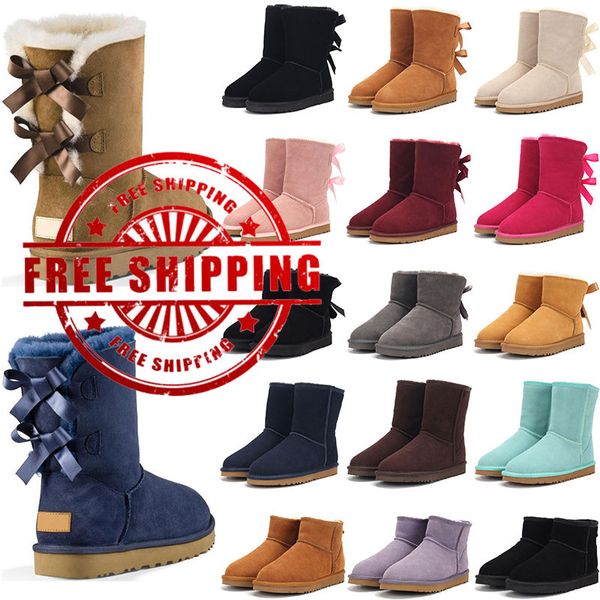 

designer boots womens booties australia fur snow short ankle Chestnut Antelope Red Brown winter boots classic keep warm ladies girls trainer sneakers, Dark grey
