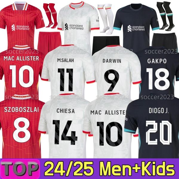 

24 25 SZOBOSZLAI 10 MAC ALLISTER ALEXANDE R-ARNOL D VIRGIL LUIS DIAZ camiseta GAKPO DARWIN 5 KONATE maillot fans player GRAVENBERCH football shirt Mens Kids Kit shirt, 24 25 home kids