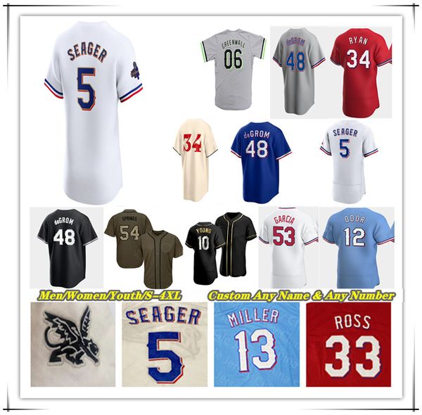 

Corey Seager Baseball Jersey Marcus Semien Adolis Garcia Josh Smith Leody Taveras Wyatt Langford Nathaniel Lowe Jonah Heim Nathan Eovaldi Andrew Heaney Rodriguez, Men fans version blue style