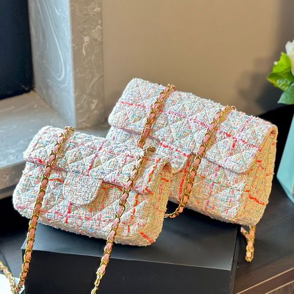 

Designers Real Leather WOMAN WOMEN S Shoulder Bag Handbags Messenger Chain Bag Clutch Flap Crossbody Lady Clutch TOP 2024 584 218, Silver