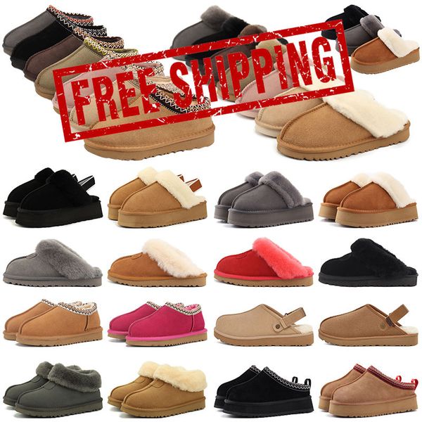 

designer tazz slippers tasman sandals slides womens fur australia snow short ankle classic Brown Red keep warm ladies girls sneakers trainers