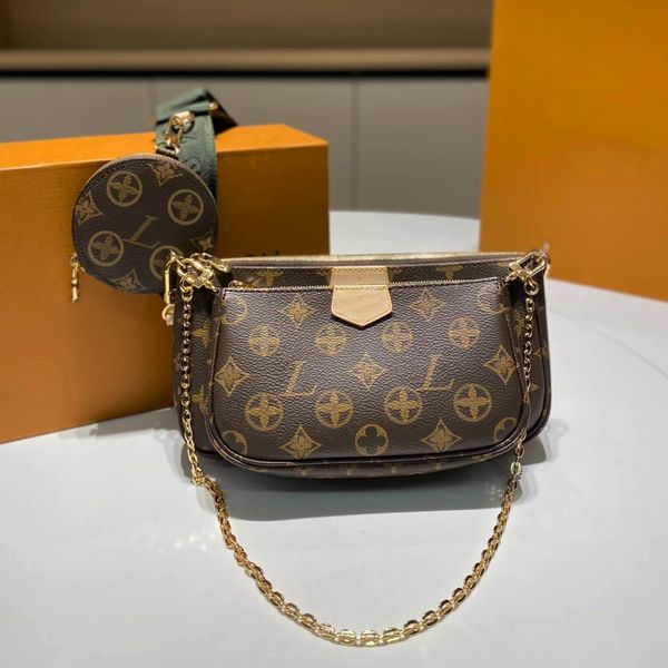 

Designer Bag Old Flower Shoulder Bag Luxury Floral Classics Clutch Embossed Fashion Women Brown Bag Small Messenger Handbag Large Capacity 3 Pieces 7 Color Straps 11, #24