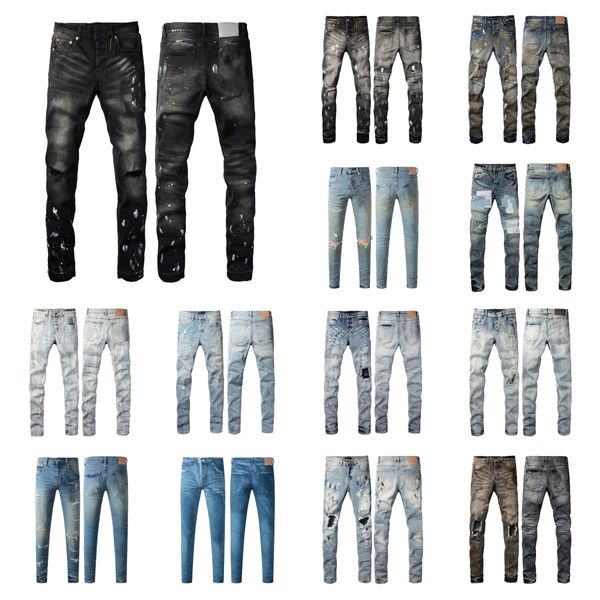 

designer jeans mens womens pants summer hole High Street Retro Straight Regular Denim Washed Old Jeans Long KE01, A01