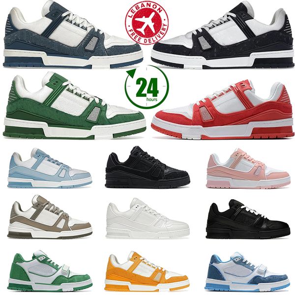 

Free Shipping Designer trainers men women shoes low sneakers white black blue abloh green denim pink red luxurys mens casual sneakers trainers