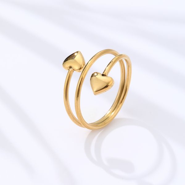 

ring designer designer rings Charmingly Designed Heart Shape Stainless Steel Ring for Women A Blend of Fashion Functionality bague luxury ring Ring