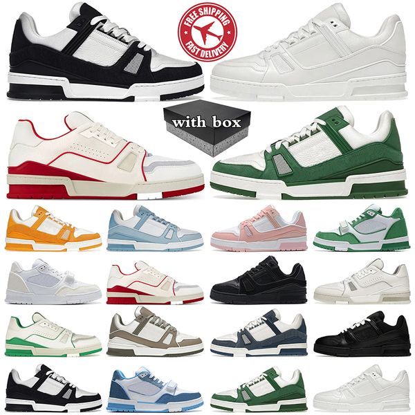 

designer casual shoes for men women Triple Black White Grey Blue mens sneakers womens trainers sports outdoor, Red