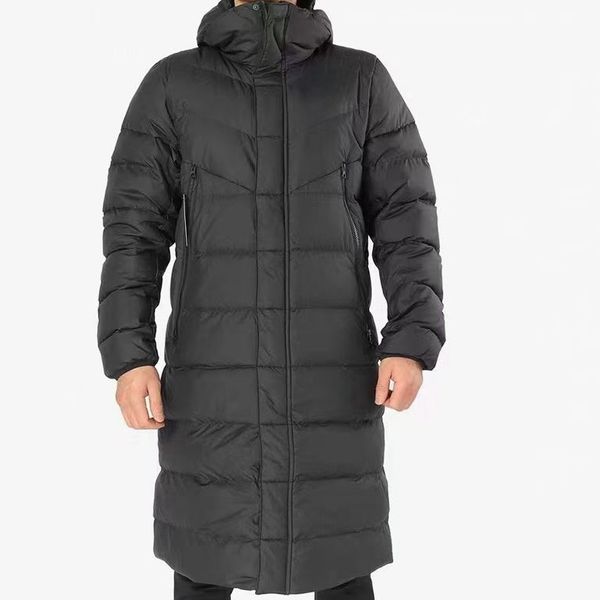 

Men's sports coat winter long down jacket women's down parkas hooded down jackets black thick long hood outdoor warm oversize padded cotton overcoat luxury windproof