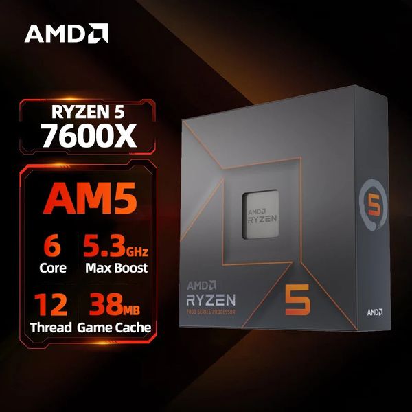 RYZEN 5 7600X Box Version CPU Gaming Processor R5 7600 6Core 12Thread 5nm 38M Socket AM5 Game L26824
