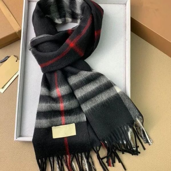 

2024 New top Women Man Designer Scarf fashion brand 100% Cashmere Scarves For Winter Womens and mens Long Wraps Size 180x30cm Christmas gift B668