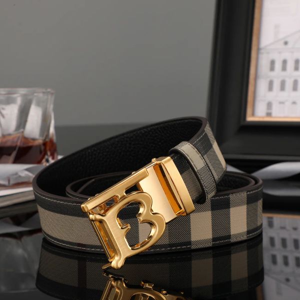 

2024 Designer belt mens belt Automatic buckle luxury stripe Letter buckle classic belts belts gold and silver black buckle casual width 3.8cm size 100-125cm fashion, No box