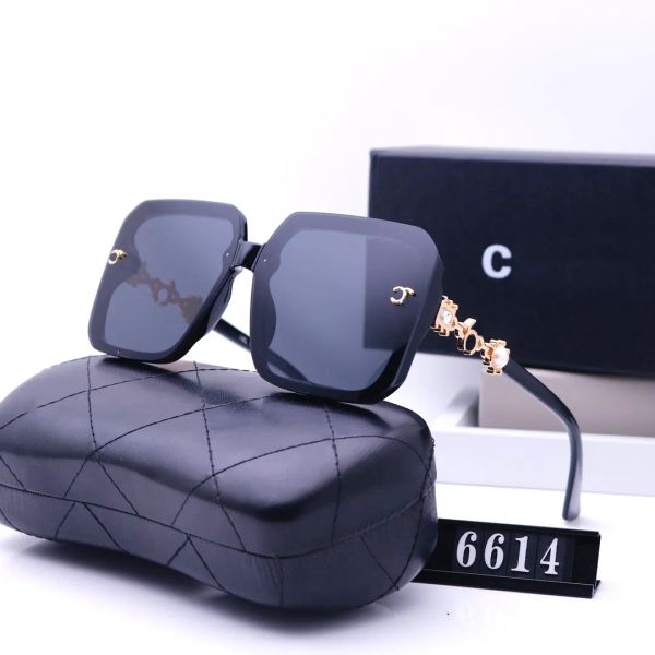 

2024 Designer sunglasses Pearl mirror legs sunglasses for women trend men gift glasses Beach shading luxurious, and versatile UV protection polarized glasses with