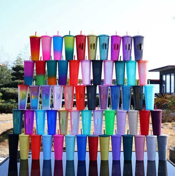 

Drinkware Mugs Plastic Dia Creative Water 710ml Durian Tie Hand Portable Straw Cup Customization, Dark gray