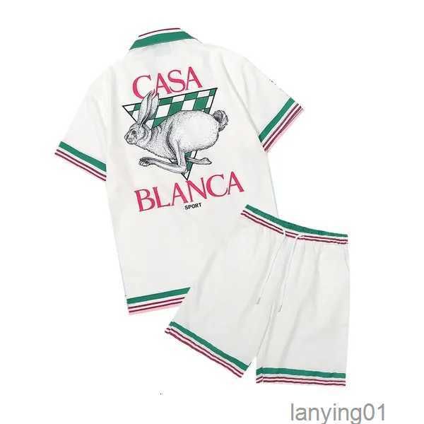 

Casablanca Mens Set 2 Pieces Designer Shirt Shorts Slim Fit Loose Silky Luxury Casablanc Shirts Men Casual Polos Suit Clothing High Quality 12 Esvr 15IQ6, Sage