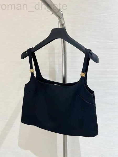 

Basic & Casual Dresses designer Fashion Designer Summer Black Color Sexy A-Line Mini Dress Women's Spaghetti Strap High Waist metal Patchwork K371