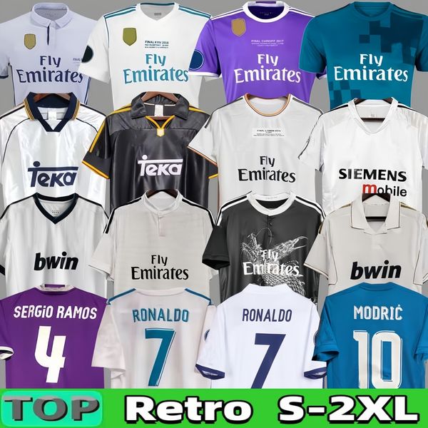 

Real Madrids Retro Soccer Jerseys Finals GUTI BENZEMA SEEDORF CARLOS RONALDO KAKA 03 04 06 07 11 13 14 15 16 17 18 ZIDANE Beckham RAUL Vintage FIGO, 16/17 away ucl