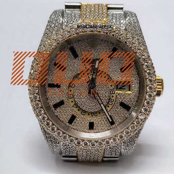 

Hip Hop Iced Out Bling Diamond Elegant luxury watches men hip-hop full diamond custom watch moissanite watch for men, Bg