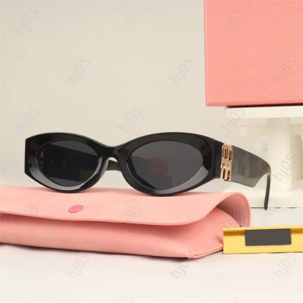 

designer sunglasses Fashion Miu sunglasses for women men oval frame shades sun glasses cat eye goggles luxury lunette womens sunglasses designer casual UV400 mz05