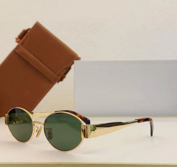 

2024 Fashion Luxury designer sunglasses for women's men 4235 glasses same Sunglasses as Lisa Triomphe beach street photo small sunnies metal full frame with gift box