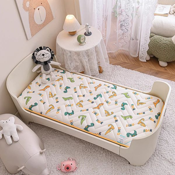 

Baby Crib Mattress Childrens Latex Cushion Infant Kindergarten Toddler Boys Bedding Set Bed en 12065 240220, Beige