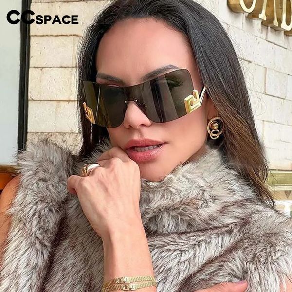 

Luxury Sunglasses Oversized One Piece Sunglasses Women Brand Vintage Designer sunglasses Punk Square Brown Sun Glasses
