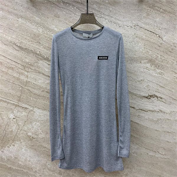 

Women Long Sleeve T Shirt Letters M Long Tops For Women Elegant Gray Round Neck Bottoming Shirts Top