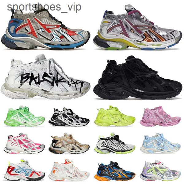 

runner 7.0 designer shoes women men black white pink green Graffiti Plate-forme mens shoes tripler luxury 7 trainers big size sneakers, 35-46 (1)