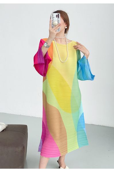 

BUST 112CM women lady loose plus size one piece dress oversize big fat style design casual dresses SZ3013, As photo