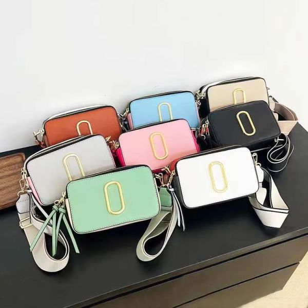 

Designer Snapshot Multi-color Camera Bag Classics Mini Mark Hand Women's Wide Strap Shoulder Fashion Luxury Leather Flash Strap High Texture, M-2