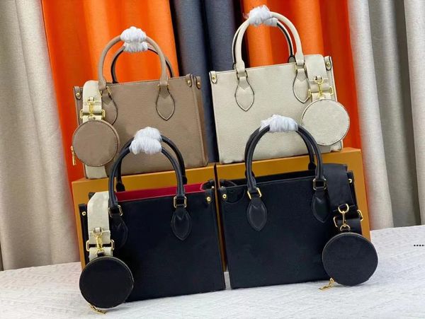 

AA NEW 2023 Fashion Classic bag handbag Women Leather Handbags Womens crossbody VINTAGE Clutch Tote Shoulder embossing Messenger bags #8866, Black embossing