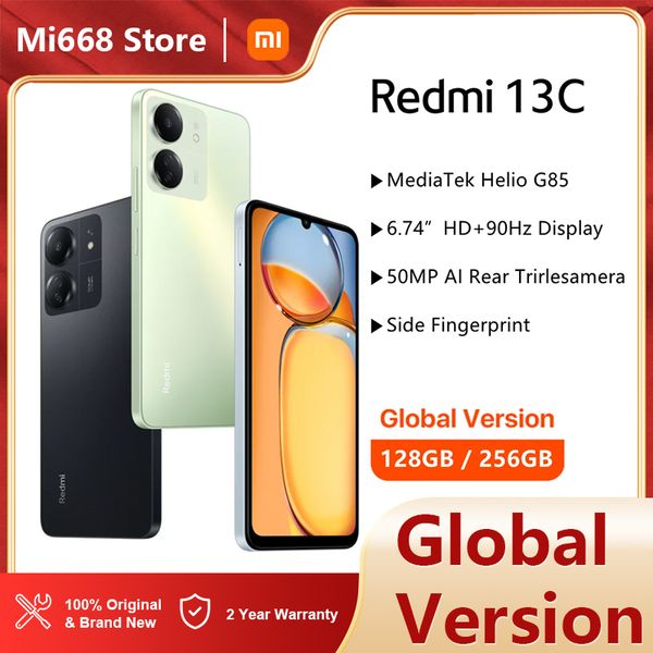 

Version Xiaomi Global Redmi 13C NFC Smartphone 50MP Camera 128GB 6.74 Inch 5000mah High-capacity Battery Mediatek Helio G99 18W PD Charging