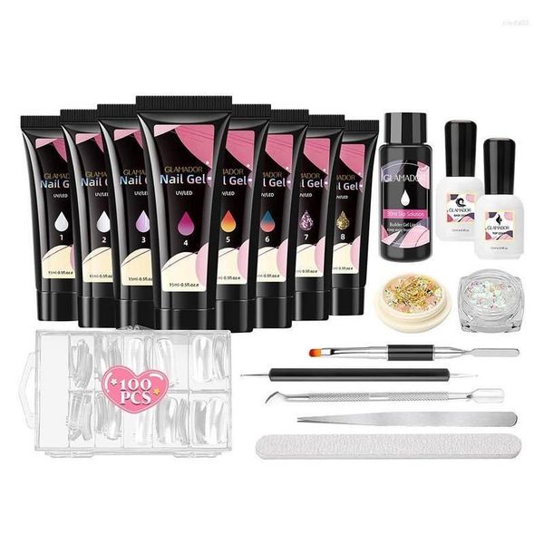 

Art Nail Kits Poly Extention Gel Set Manicure Kit Quick Extension Building For Starters Professional Drop Delivery Dhosm