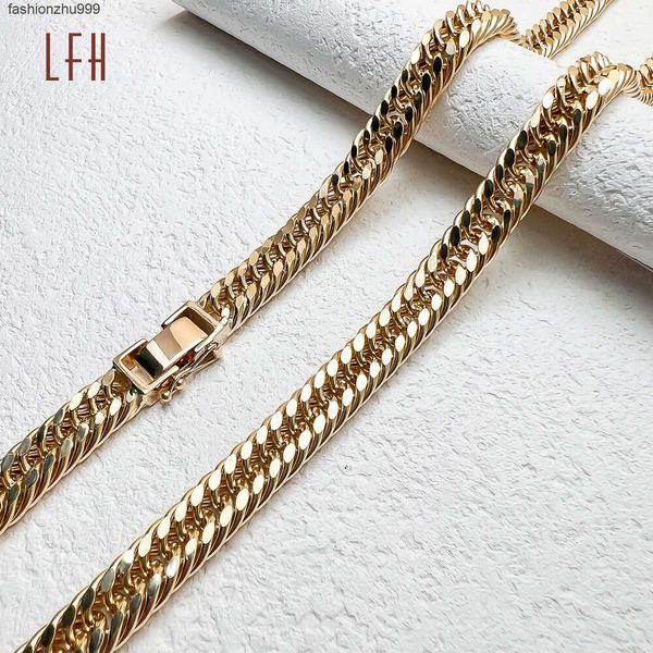 

AU 750 Solid Necklaces Cuban Link Chain With Certificate Japan Gold Jewelry 18k Real Wholesale
