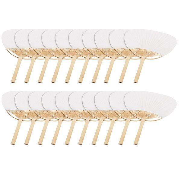 Pai Pai Bambu Pure White Bamboo Handle Blank Calligraphy Painting Blank Group Fan White Fan Summer wedding party birthday decoration