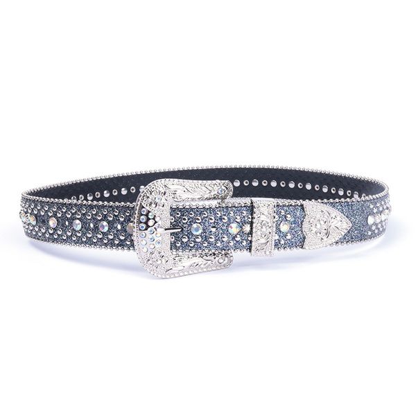 

new Women's Diamond Belt Jeans with Water Diamond Belt Women's Western, Blue