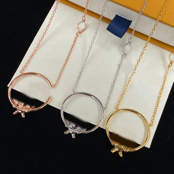 

Brand Cute Pendant Charm Chain Necklace Luxury Designer Gold Silver Plated Stainless Steel Chokers Fashion Women Jewerlry Wedding With Box