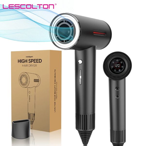 

Lescolton Professional Dryer: High Speed 110,000 RPM, Negative Ionic Anti-static, Salon-Quality Hair Care, Black