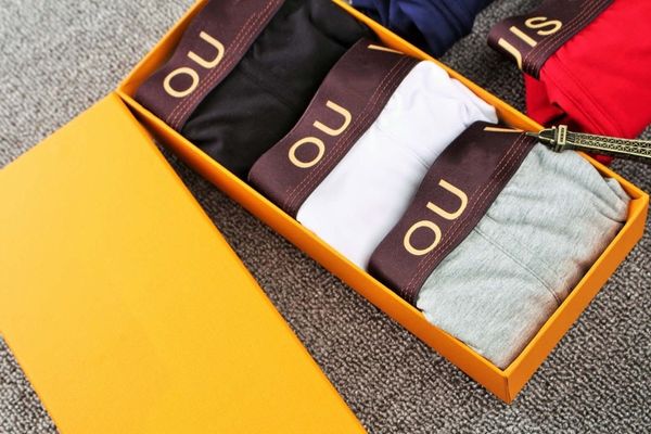 

boxers for men Underpants Fashion Boxer Men Color Underwear Letter Printing Underpant Comfortable Wear Print Under-pant Men's Everyday Underwears Wholesale, Quantity 3=one box