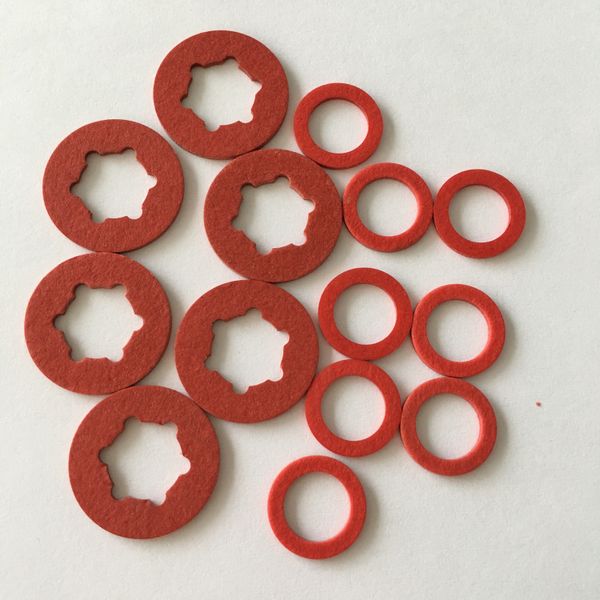 

red steel paper gasket, electronic insulation gasket, red flat gasket, high temperature resistant, enlarged sealing ring, fast bar, red meson