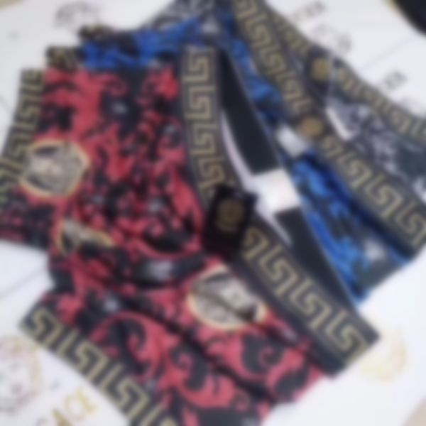 

Mens Designer Underwear Shorts Boxer Sexy Underpants Printed Underwear Soft Boxers Breathable Swim Trunks Branded Male, Quantity 3=one box