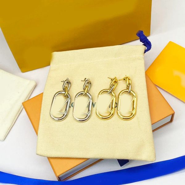 

Luxury Gold Silver Crystal Letter Ear Drop Earrings Fashion Brand Designer Women Ear Stud Earrings Stainless Steel Fashion Jewelry Accessories With Box Wholesale