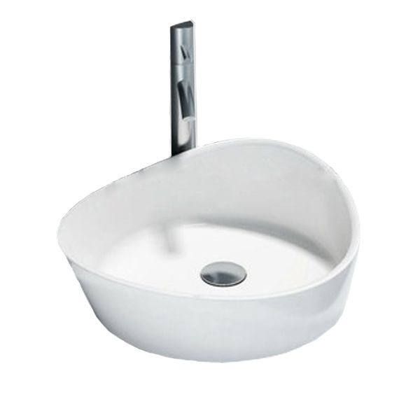 

470mm bathroom solid surface stone Wall hung sink Cloakroom washbasin RS38204
