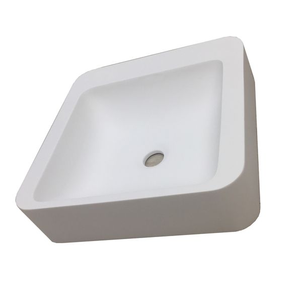 

Bathroom Solid Surface Stone Wash Sink Above Counter Washbasin Laundry Vessel RS3861