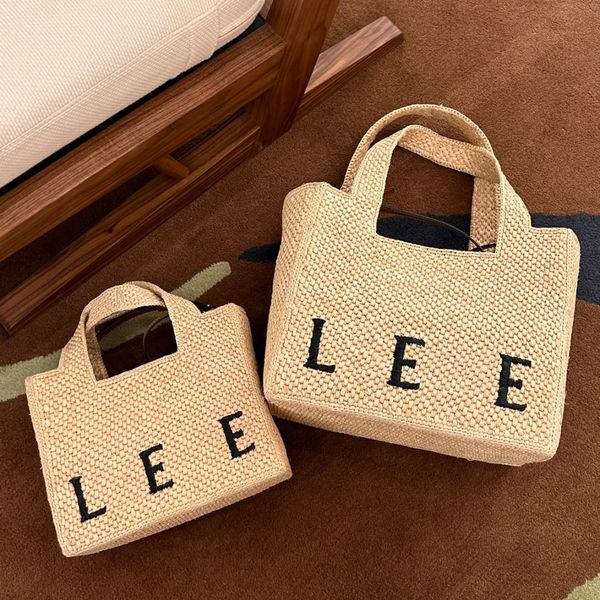 

Tote bag Designer bag womens handbag luxury set embroidered shopping bag grass woven vegetable basket French style shoulder bag crossbody bag beach bag, Black