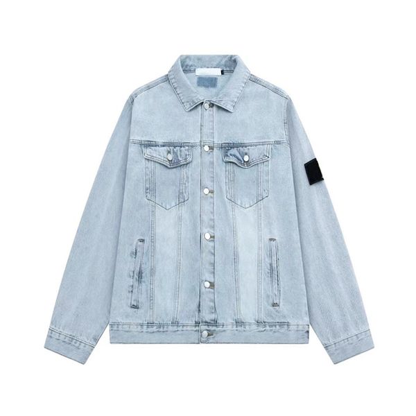 

Women's Jackets Jean Jacket Women Clothes Autumn Fashion Denim Full Sleeve Loose Button Short High street washing Make old Lapel Wild Leisure coat W808#, White