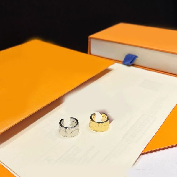 

Luxury Women Girl Elegant Classic Gold Silver Letter Flower Hoop Earrings Brand Designer Stainless Steel Ear Stud Fashion Jewerlry Top Quality With Box Lover Gifts