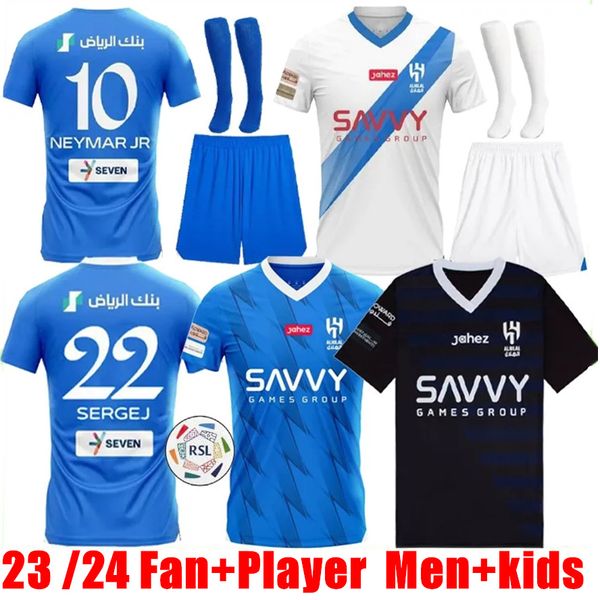

NEYMAR JR 23 24 Al Hilal Saudi soccer jerseys MALCOM NEVES SERGEJ VIETTO KOULIBALY LGHALO KANNO 2023 2024 home away men kids football shirt Sweatshirt